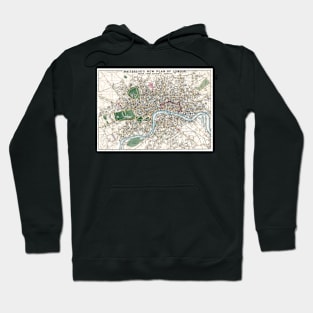 Vintage Map of London England Hoodie